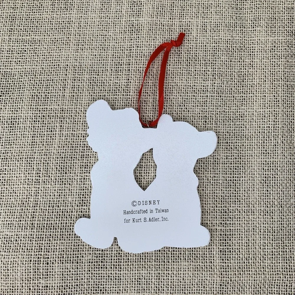 Disney Lion King Christmas Ornament Kurt Adler Wooden Vintage 2 Set Simba Nala